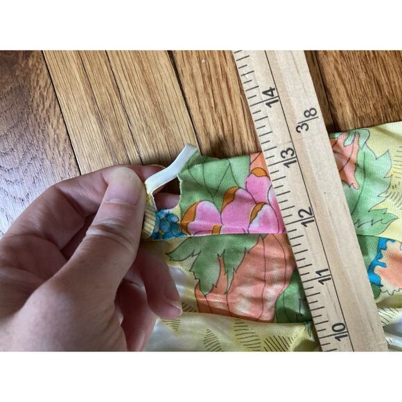 VTG Vanity Fair Floral Peignoir Robe Nightgown Negligee Set Small Made In USA - Picture 10 of 12